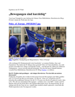 Ergebnisse der EU-Wahl: „Bewegungen sind kurzlebig“ (Interview)