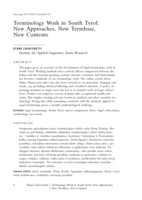 Terminology work in South Tyrol: new approaches, new termbase, new contents