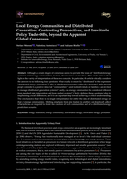 Local energy com​​munities​ and distributed generation: contrasting perspectives, and inevitable policy trade-offs, beyond the apparent global consensus