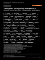 Traditional plant functional groups explain variation in economic but not size‐related traits across the tundra biome