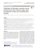 Challenges of helicopter mountain rescue missions by human external cargo: need for physicians onsite and comprehensive training