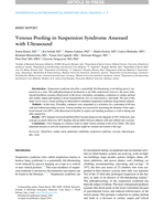 Venous Pooling in Suspension Syndrome Assessed with Ultrasound