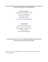 Hierarchical dyadic congruence in family firms: The interplay of supervisor and supervisee socioemotional wealth importance and familial status