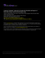 Using the “Footprint” Approach to Examine the Potentials and Impacts of Renewable Energy Sources in the European Alps