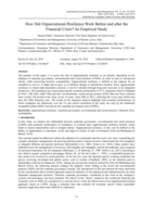 How Did Organizational Resilience Work Before and after the Financial Crisis? An Empirical Study