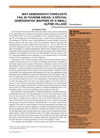 Why Demography Forecasts Fail in Tourism Areas: a Spatial Demographic Mapping of a Small Alpine Village