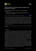 Natural motion for energy saving in robotic and mechatronic systems