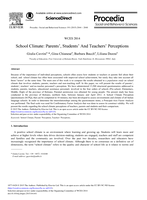 School Climate: Parents’, Students’ And Teachers’ Perceptions