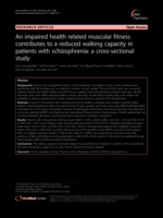 An impaired health related muscular fitness contributes to a reduced walking capacity in patients with schizophrenia: A cross-sectional study