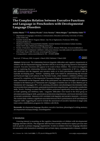 The Complex Relation between Executive Functions and Language in Preschoolers with Developmental Language Disorders