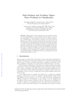 Pink panthers and toothless tigers: three problems in classification