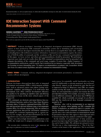 IDE Interaction Support with Command Recommender Systems