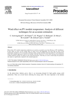 Wind Effect on PV Module Temperature: Analysis of Different Techniques for an Accurate Estimation