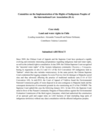 (Indigenous) Land and water rights in Chile