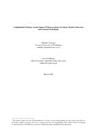 Longitudinal evidence of the impact of Incarceration on labour market outcomes and general wellbeing