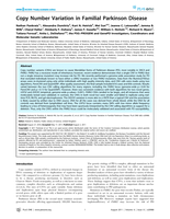 Copy number variation in familial Parkinson disease