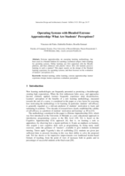 Operating Systems with Blended Extreme Apprenticeship: What Are Students' Perceptions?