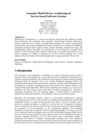 Semantic model-driven architecting of service-based software systems