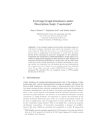 Evolving Graph Databases under Description Logic Constraints