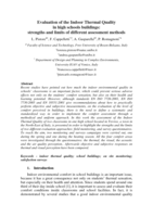 Evaluation of the Indoor Thermal Quality in high schools buildings: strengths and limits of different assessment methods