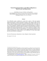 Natural experiment evidence on the effect of migration on blood pressure and hypertension