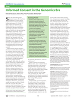 Informed consent in the genomics era