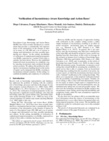 Verification of Inconsistency-Aware Knowledge and Action Bases