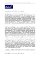 Decentralisation and social services in England