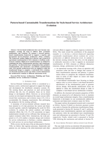 Pattern-based customisable transformations for style-based service architecture evolution