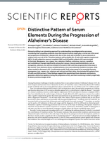 Distinctive Pattern of Serum Elements During the Progression of Alzheimer’s Disease