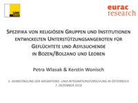 Spezifika von religiösen Gruppen und Institutionen entwickelten Unterstützungsangeboten für Geflüchtete und Asylsuchende in Bozen/Bolzano und Leoben