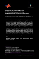 Introducing the European NETwork for COmbining Language LEarning and Crowdsourcing Techniques (enetCollect)