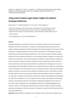 Using conjoint analysis to gain deeper insights into aesthetic landscape preferences