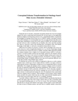 Conceptual Schema Transformation in Ontology-based Data Access (Extended Abstract)