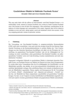 Geschriebener Dialekt in Südtiroler Facebook-Texten