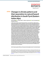 Changes in climate patterns and their association to natural hazard distribution in South Tyrol (Eastern Italian Alps)
