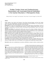 Sudden Cardiac Arrest and Cardiopulmonary Resuscitation with Automated External Deﬁbrillator in the Austrian Mountains: A Retrospective Study