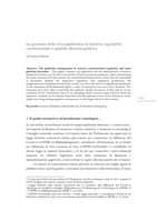 La gestione della crisi pandemica in Austria: regolarità costituzionale e qualche distonia politica