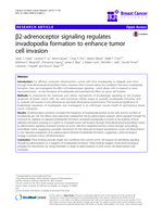 β2-adrenoceptor signaling regulates invadopodia formation to enhance tumor cell invasion