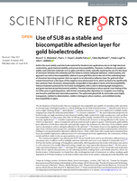 Use of SU8 as a stable and biocompatible adhesion layer for gold bioelectrodes