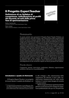 Il Progetto Expert Teacher: Definizione di un Syllabus di competenze, individuazione di profili del docente ed esiti della prima fase di sperimentazione