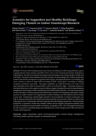 Acoustics for Supportive and Healthy Buildings: Emerging Themes on Indoor Soundscape Research