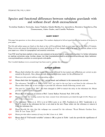 Species and functional differences between subalpine grasslands with and without dwarf shrub encroachment