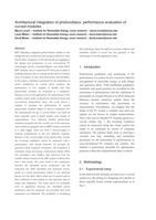 Architectural integration of photovoltaics: Performance evaluation of curved modules