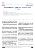 Avoiding Malthus 2.0: Why Food Pessimism Leads Nowhere