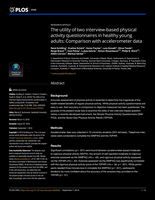 The utility of two interview-based physical activity questionnaires in healthy young adults: Comparison with accelerometer data