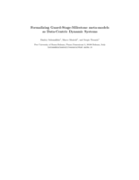 Formalizing Guard-Stage-Milestone meta-models as Data-Centric Dynamic Systems