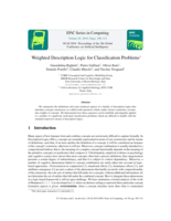 Weighted Description Logic for Classification Problems