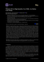Vitamin D3 in High-Quality Cow Milk: An Italian Case Study