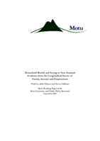 Household wealth and saving in New Zealand: Evidence from the longitudinal Survey of Family, Income and Employment